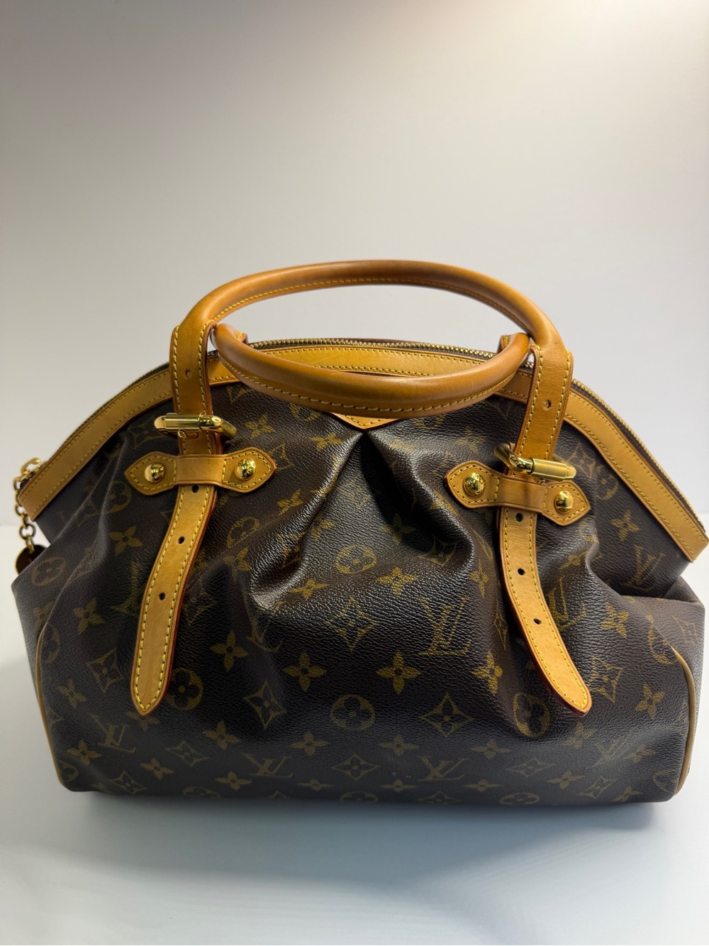 Louis Vuitton Monogram Canvas Satchel with Vachetta Trim